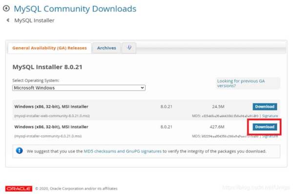 windows mysql-installer-community-8.0.19.0.msi  社区版 windows service安装教程